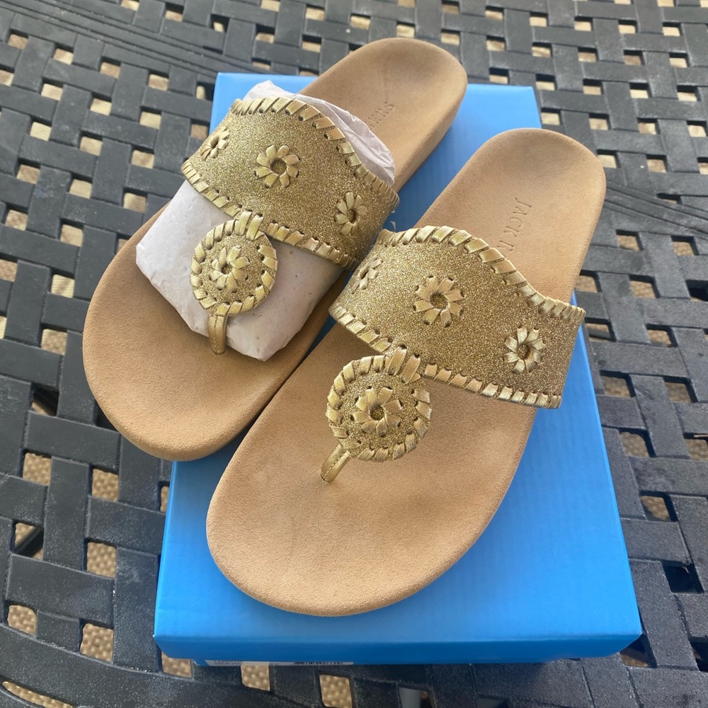 NEW Jack Rogers-Jacks Comfort Sandal Glitter Gold
